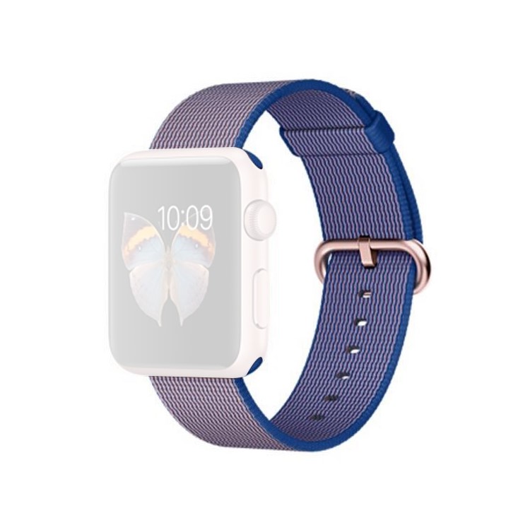 XINCUCO Nylon Uhrenarmband Wristband für Apple Watch Serie 3 Serie 2 Serie 1 38mm - dunkelblau-1