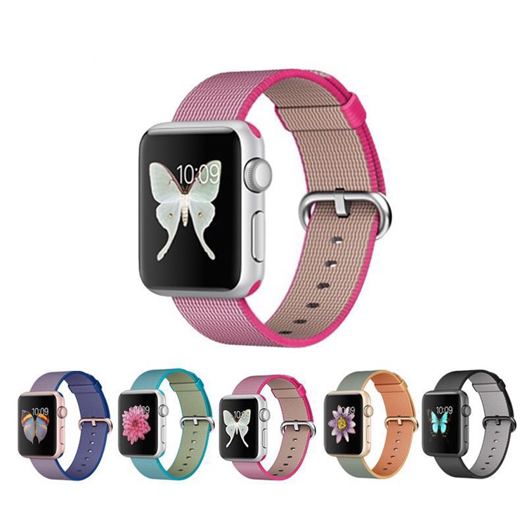 XINCUCO Nylon Uhrenarmband Wristband für Apple Watch Serie 3 Serie 2 Serie 1 38mm - dunkelblau-3