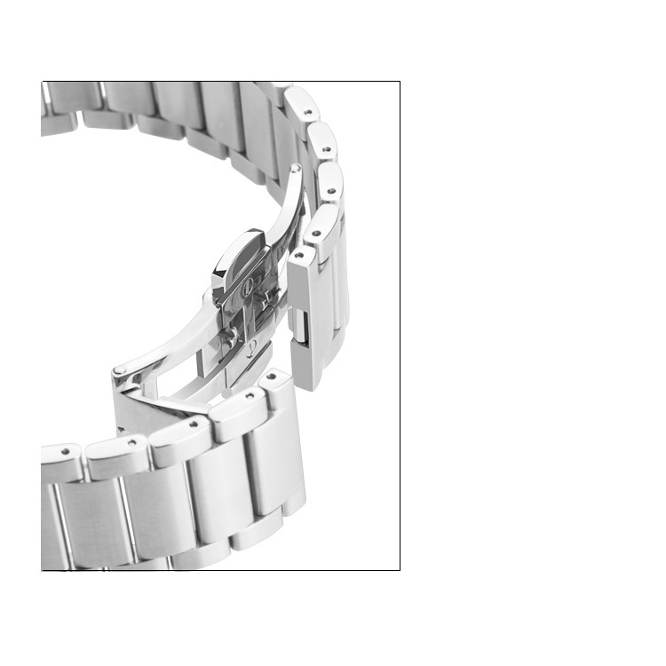 XINCUCO Stainless Steel Wristband with Butterfly Buckle for Huawei Watch - Silver Color / Buckle Width: 22mm-3