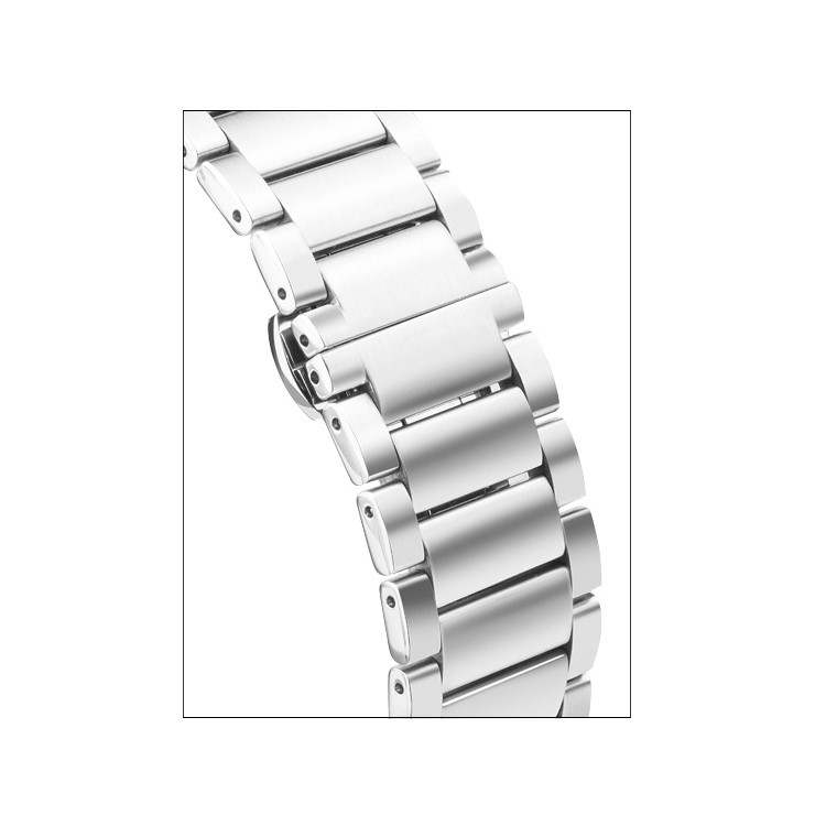 XINCUCO Stainless Steel Wristband with Butterfly Buckle for Huawei Watch - Silver Color / Buckle Width: 22mm-5