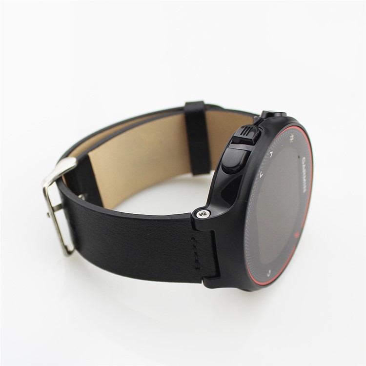Genuine Leather Watchband for Garmin Forerunner 230/235/630 - Black-3