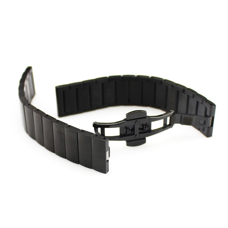 Bamboo-like Stainless Steel Strap for Huawei Talkband B3 with Folding Clasp - Black-1