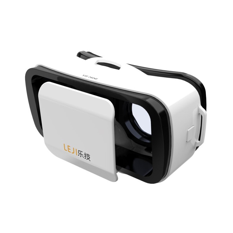 LEJI Mini 3D VR BOX Virtual Reality Glasses for iPhone Samsung - White-1