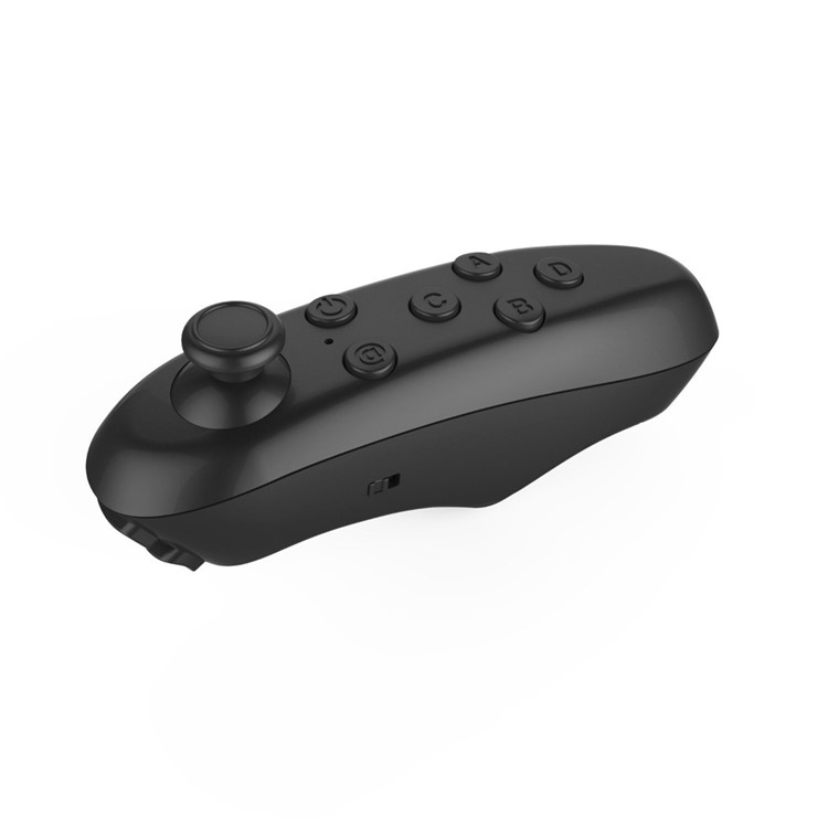 White LEJI Mini 3D VR Virtual Reality Glasses + Black Bluetooth Remote Controller-6