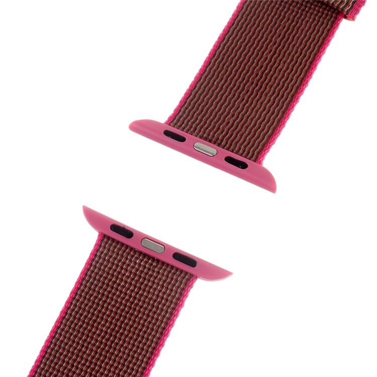 Nylon Buckle Closure Watchband Wristband for Apple Watch 42mm Series 3 Series 2 Series 1 - Rose-3