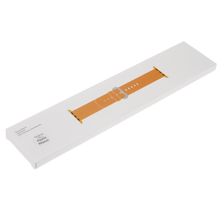 Nylon Watchband Wristband for Apple Watch 42mm Series 3 Series 2 Series 1 - Orange-7