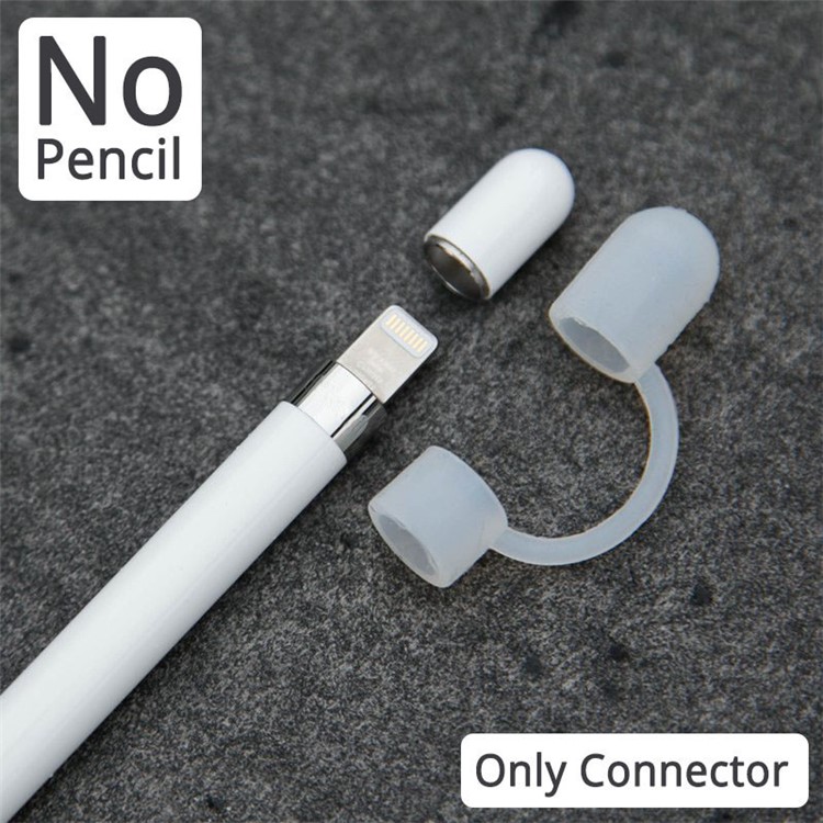 JISONCASE Cozy Silicone Protective Anti-lost Cap Cover for Apple Pencil & Charging Cable (2 Sets)-10