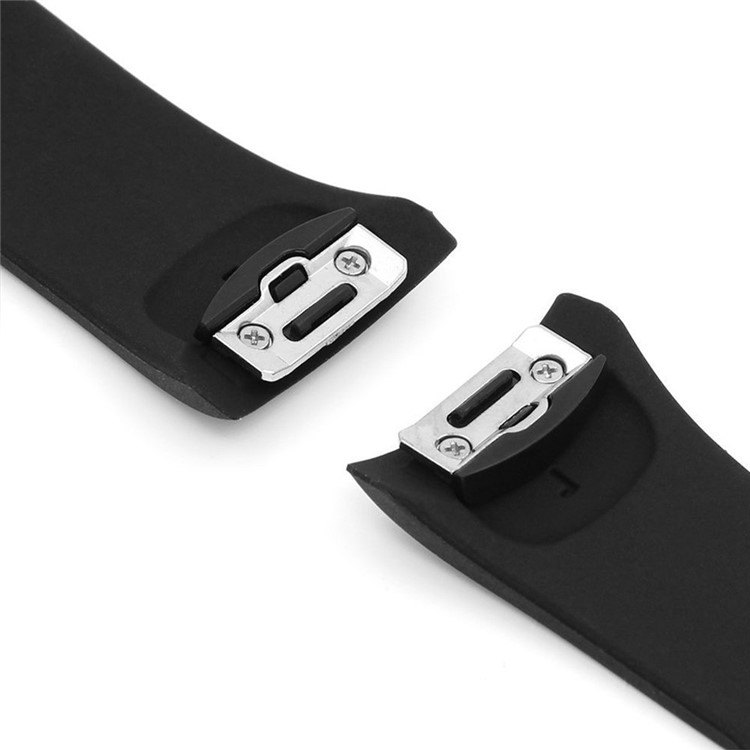 Chevron Silicone Watch Strap Watchband for Samsung Galaxy Gear S2 SM-R720 - White / Black-3