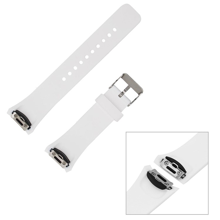 Chevron Silicone Watch Strap Watchband for Samsung Galaxy Gear S2 SM-R720 - Blue / White-3