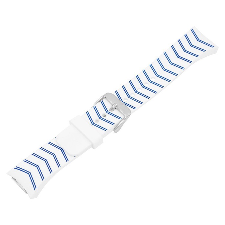 Chevron Silicone Watch Strap Watchband for Samsung Galaxy Gear S2 SM-R720 - Blue / White-6