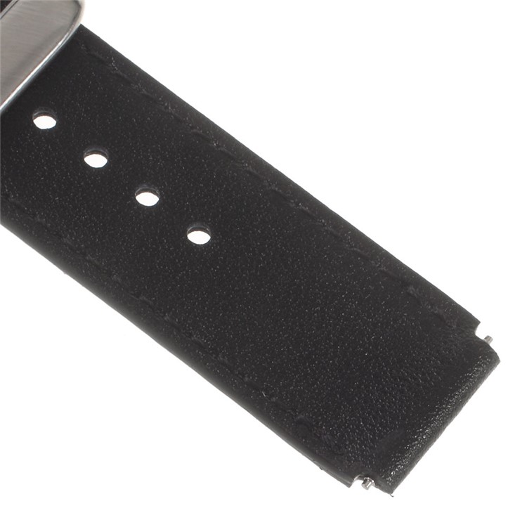 Genuine Leather Watchband Wristband for Huawei Talk Band B3 - Black-4