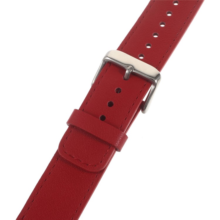 Genuine Leather Watchband Wristband for Huawei Talk Band B3 - Red-3
