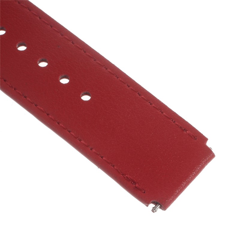 Genuine Leather Watchband Wristband for Huawei Talk Band B3 - Red-4