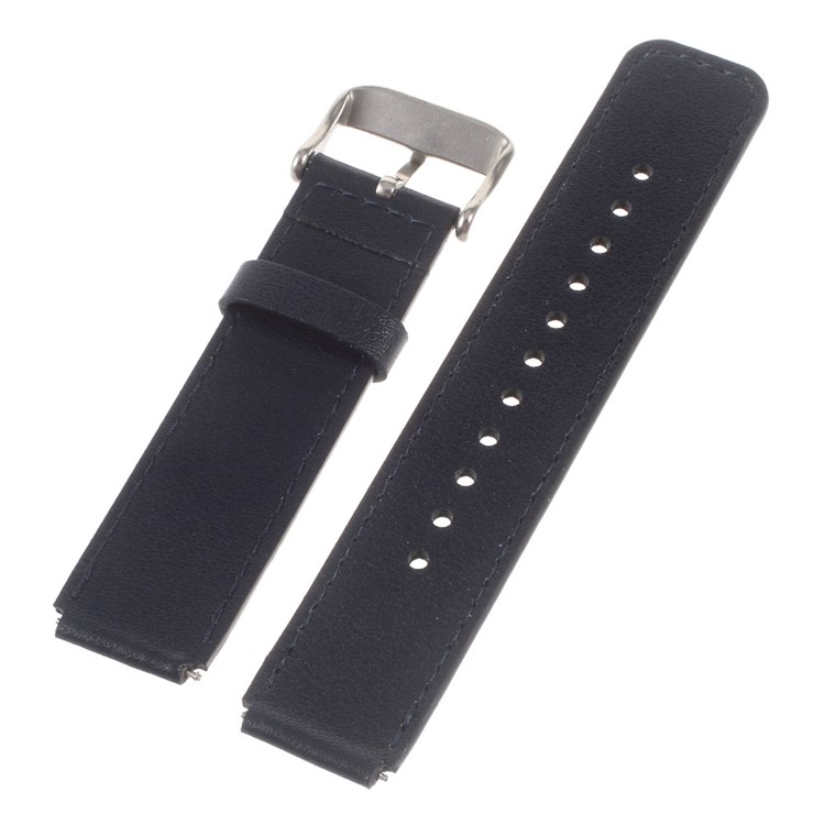 Genuine Leather Watchband Wristband for Huawei Talk Band B3 - Dark Blue-2