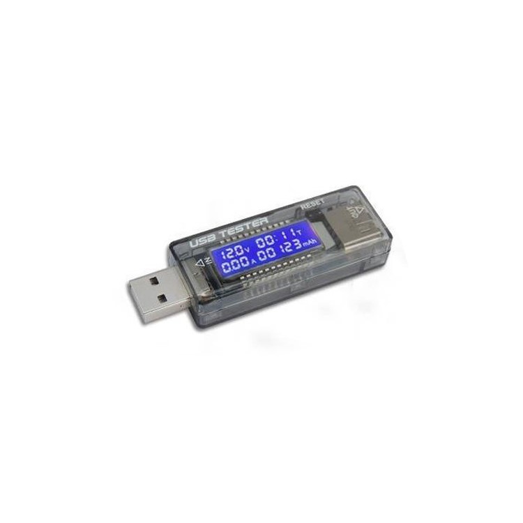 KWS-V21 LCD USB Detector Voltmeter Ammeter Power Capacity Tester Compatible with QC 2.0-5
