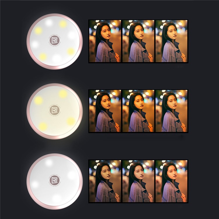 REMAX High-end Selfie Light Compensation LED for iPhone Samsung etc Smartphones - Gold Color-5