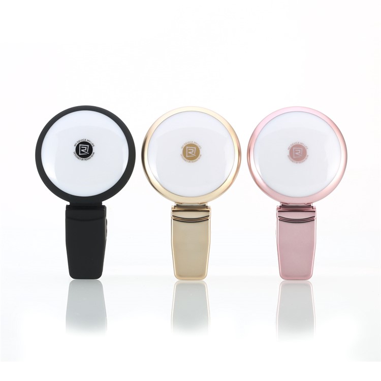 REMAX High-end Selfie Light Compensation LED for iPhone Samsung etc Smartphones - Rose Gold Color-11