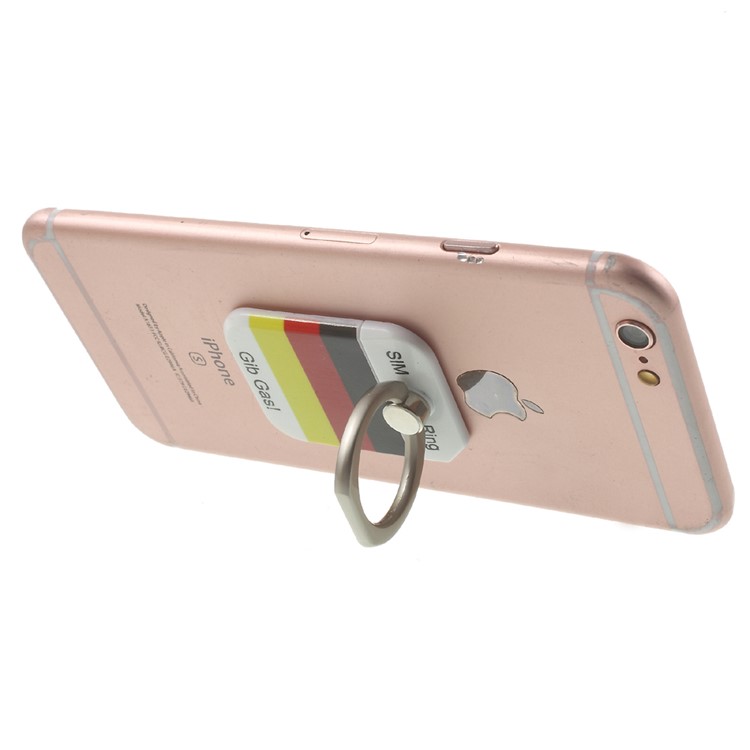 PICKOGEN Drop-resisting Ring Stand Holder Finger Grip for iPhone 6s Plus/Samsung Galaxy S7 edge - German Flag-4