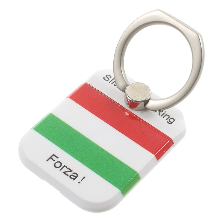 PICKOGEN Drop-resisting Ring Stand Holder Finger Grip for iPhone 6s Plus/Samsung Galaxy S7 edge - Italian Flag-2