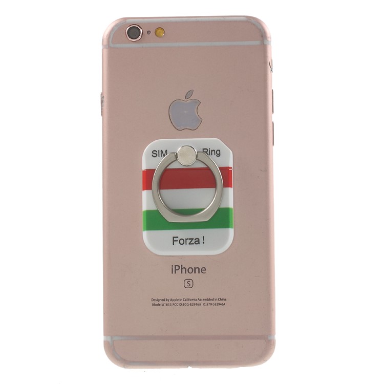 PICKOGEN Drop-resisting Ring Stand Holder Finger Grip for iPhone 6s Plus/Samsung Galaxy S7 edge - Italian Flag-3