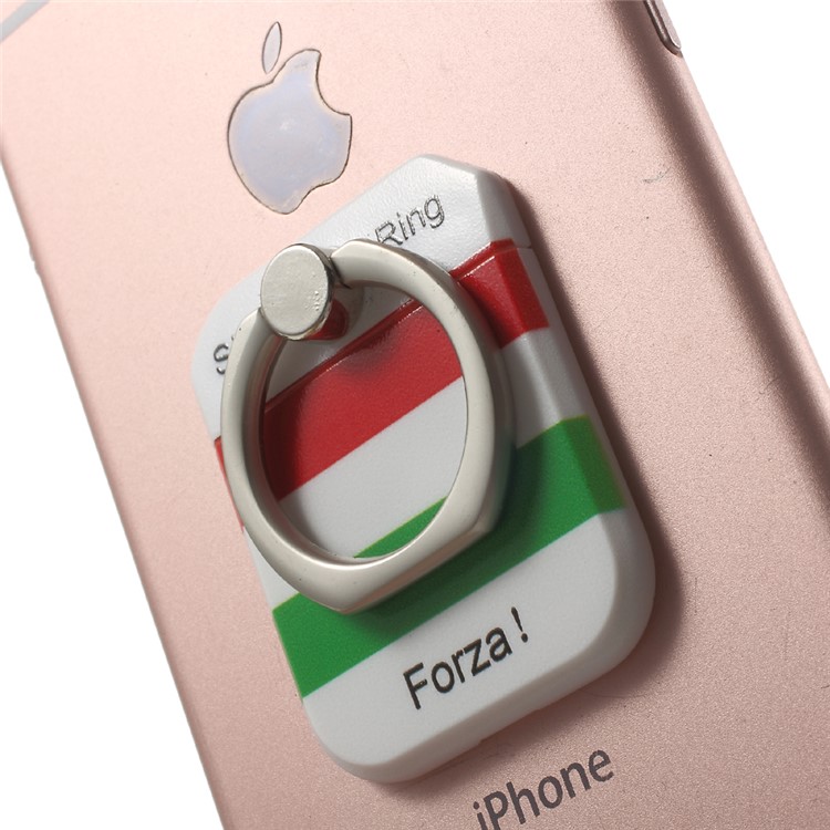 PICKOGEN Drop-resisting Ring Stand Holder Finger Grip for iPhone 6s Plus/Samsung Galaxy S7 edge - Italian Flag-5