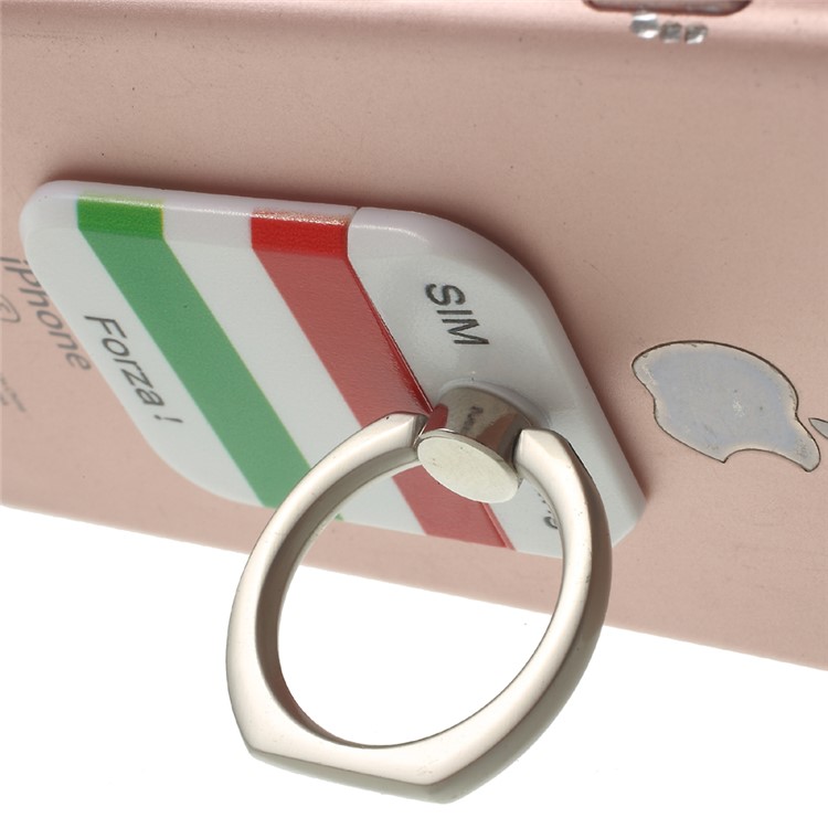 PICKOGEN Drop-resisting Ring Stand Holder Finger Grip for iPhone 6s Plus/Samsung Galaxy S7 edge - Italian Flag-6