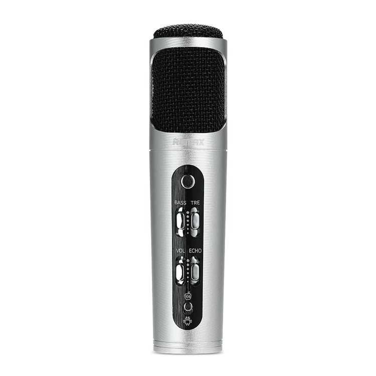 REMAX K02 Smart DC 5V Noise Canceling Mini Microphone for iOS Android PC - Silver Color-1