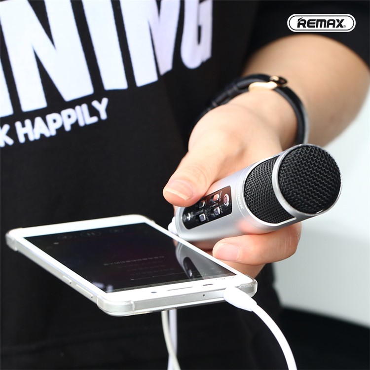 REMAX K02 Smart DC 5V Noise Canceling Mini Microphone for iOS Android PC - Silver Color-6