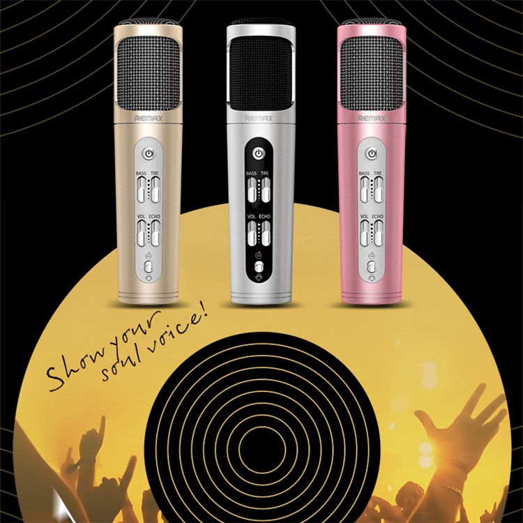 REMAX K02 Smart DC 5V Noise Canceling Mini Microphone for iOS Android PC - Gold Color-7