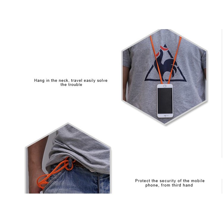 ROMIX Smartphone Anti-lost Easy Carrying Lanyard for iPhone Samsung - Rose-5