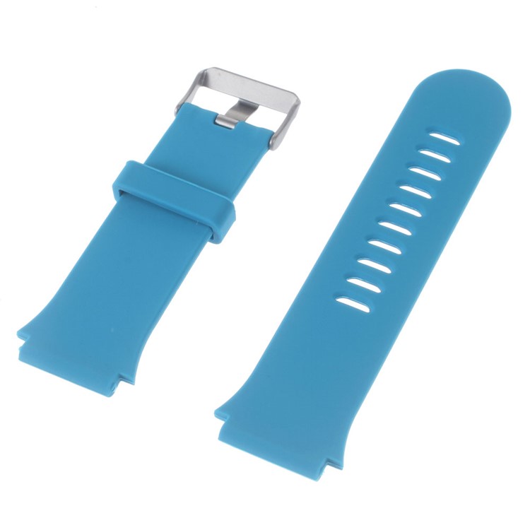 Soft Silicone Watch Band + Lugs Adapters + Tools for Garmin Forerunner 920XT - Blue-2