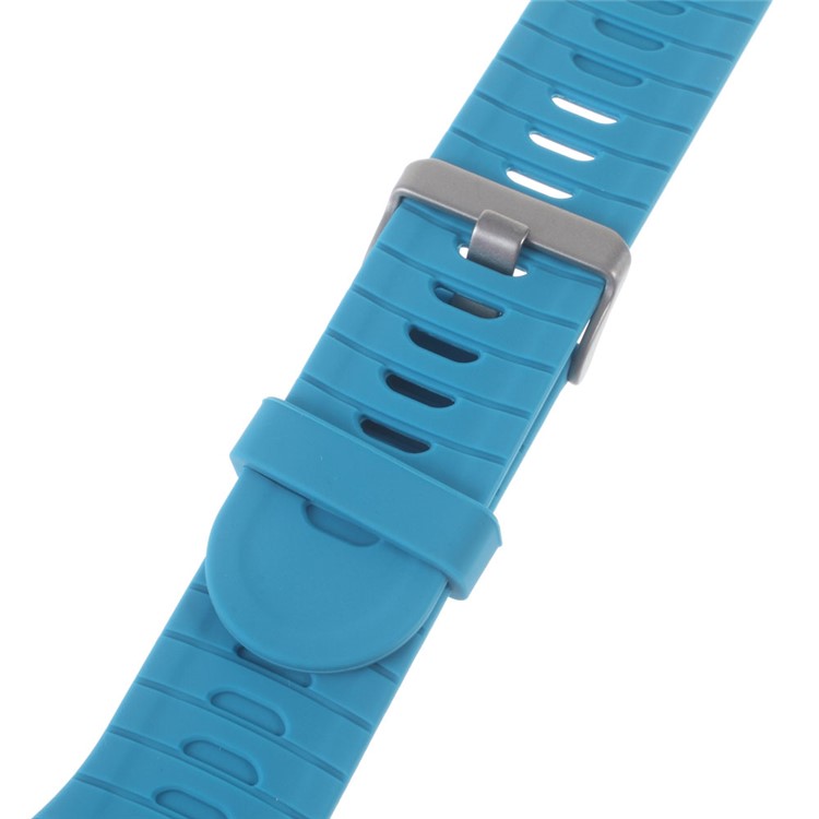 Soft Silicone Watch Band + Lugs Adapters + Tools for Garmin Forerunner 920XT - Blue-3