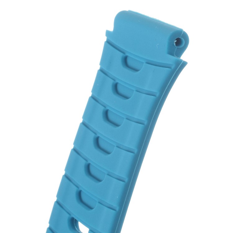 Soft Silicone Watch Band + Lugs Adapters + Tools for Garmin Forerunner 920XT - Blue-4