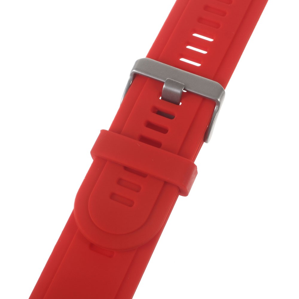 Silicone Gel Watchband + Lugs Adapters + Tools for Garmin Fenix 3 HR - Red-2