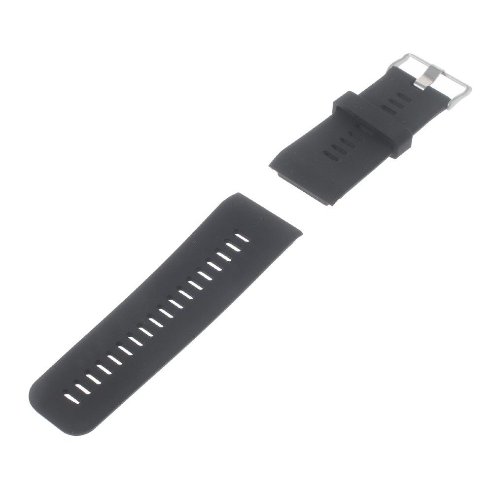 For Garmin Vivoactive RH Soft Silicone Strap Replacement Watch Band + Lugs Adapters - Black-2
