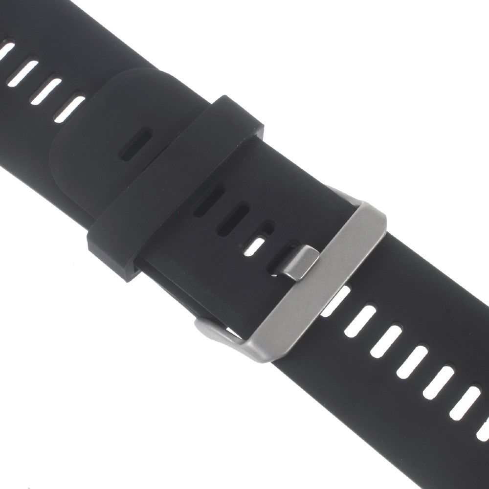 For Garmin Vivoactive RH Soft Silicone Strap Replacement Watch Band + Lugs Adapters - Black-3