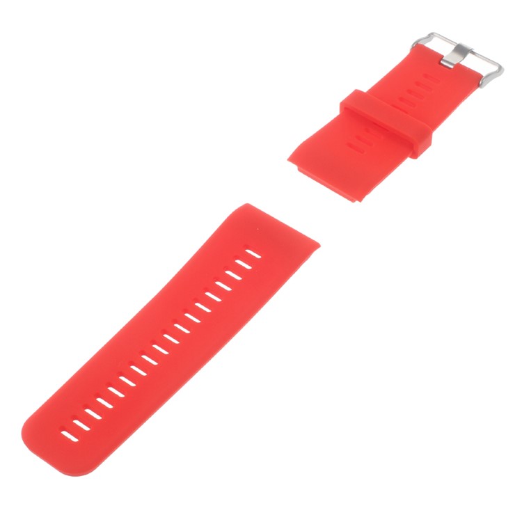 For Garmin Vivoactive RH Soft Silicone Strap Replacement Watch Band + Lugs Adapters - Red-2