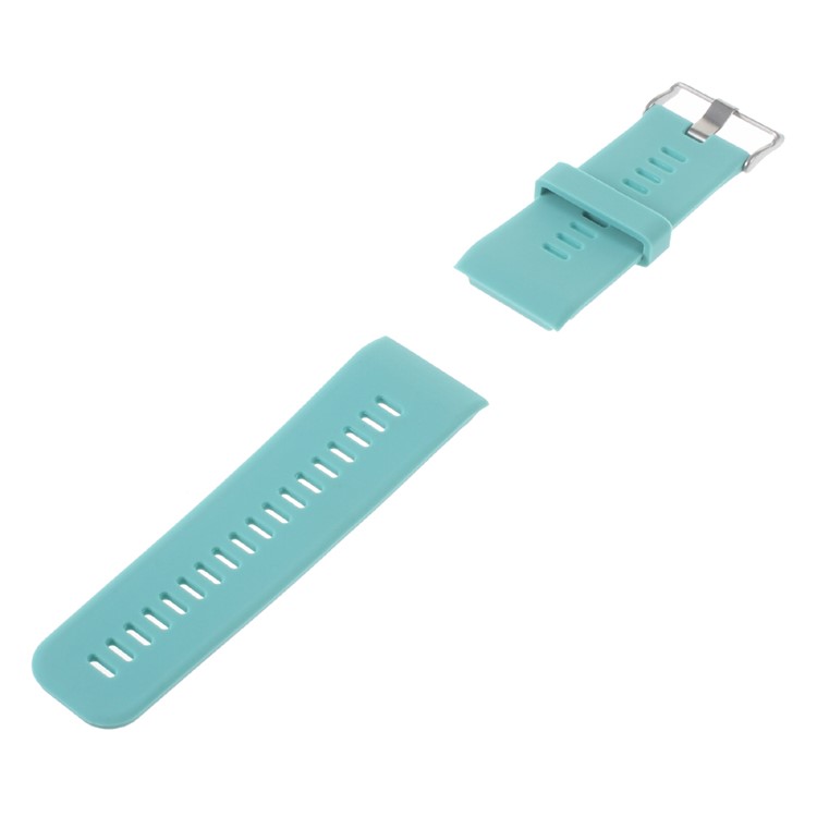 For Garmin Vivoactive RH Soft Silicone Watch Band Replacement + Lugs Adapters - Cyan-2