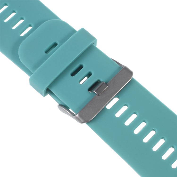 For Garmin Vivoactive RH Soft Silicone Watch Band Replacement + Lugs Adapters - Cyan-3