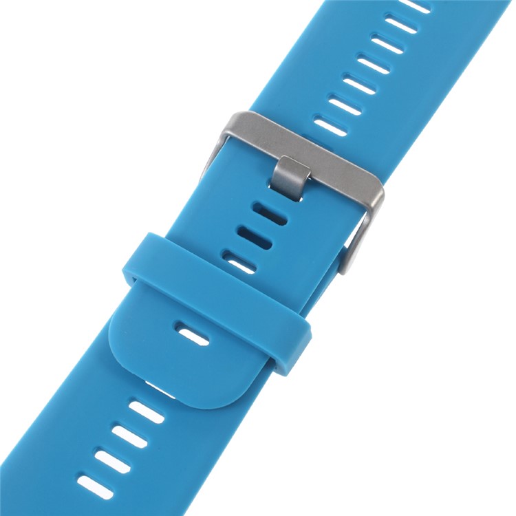 For Garmin Vivoactive RH Soft Silicone Strap Replacement Watch Band + Lugs Adapters - Blue-3