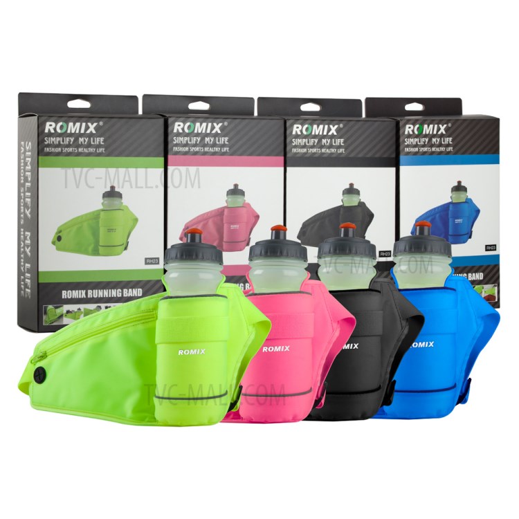 ROMIX (RH23) Outdoor Sports Belt Waist Pack with Water Bottle Holder - Green-11