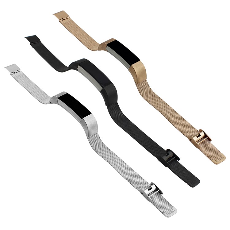 Stainless Steel Watch Band Bracelet for Fitbit Alta - Black-5