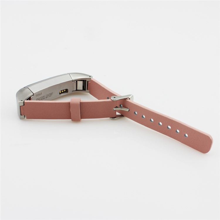 Genuine Leather Replacement Watch Band Bracelet for Fitbit Alta - Pink-3