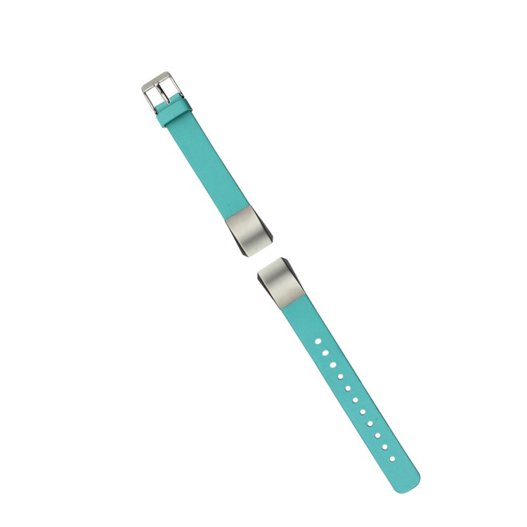 Genuine Leather Replacement Watch Strap for Fitbit Alta - Baby Blue-1