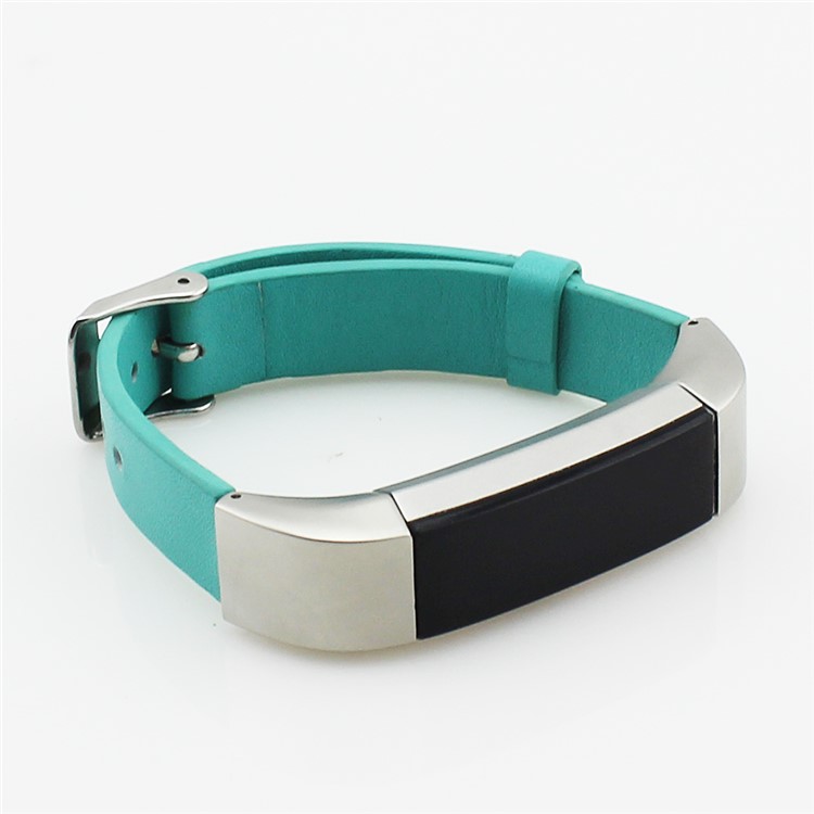 Genuine Leather Replacement Watch Strap for Fitbit Alta - Baby Blue-2
