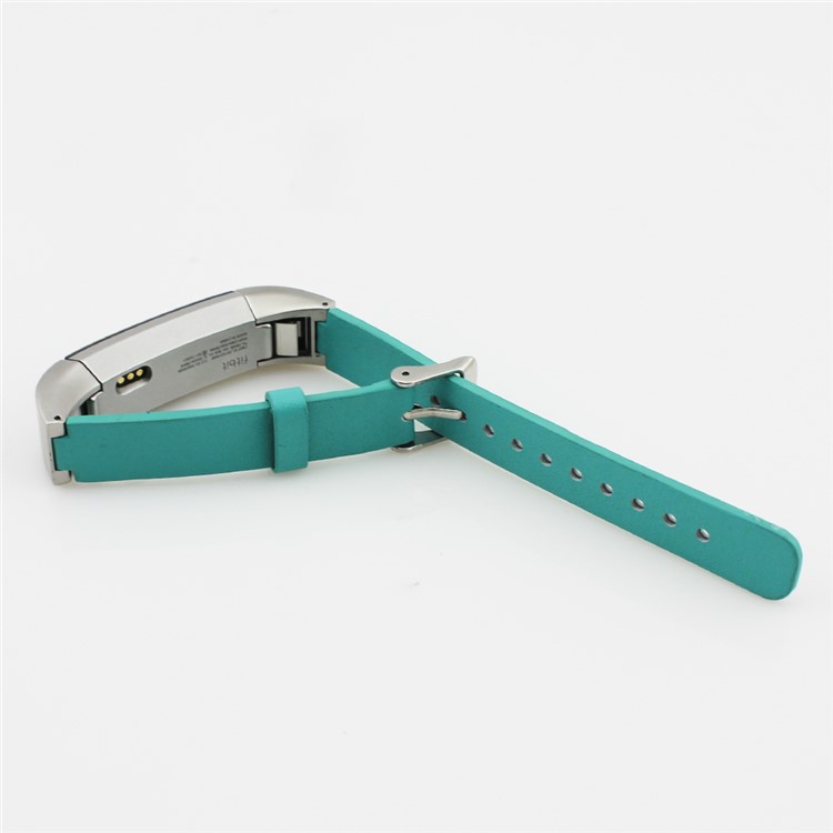Genuine Leather Replacement Watch Strap for Fitbit Alta - Baby Blue-4