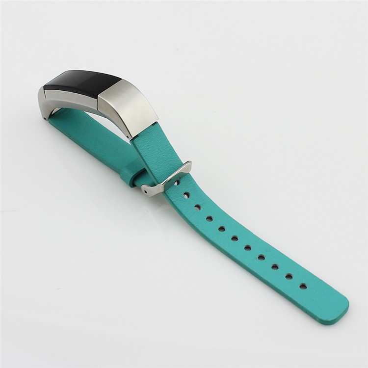 Genuine Leather Replacement Watch Strap for Fitbit Alta - Baby Blue-5