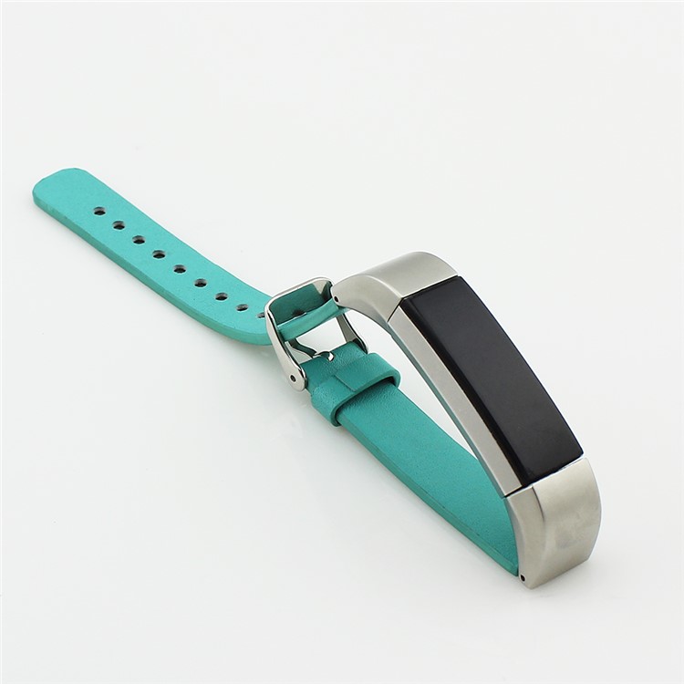 Genuine Leather Replacement Watch Strap for Fitbit Alta - Baby Blue-6