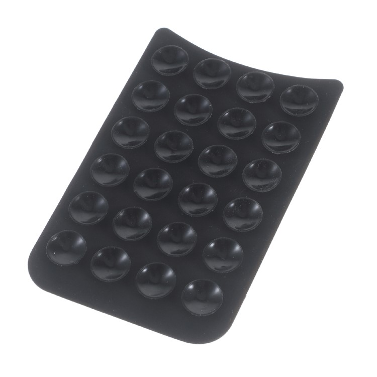 Anti-slip Suction Cup Silicone Sucker Mat Holder for Mobile Phones - Black-2