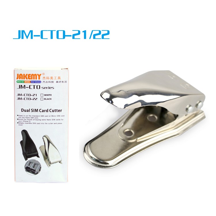 JAKEMY JM-CT0-21 Silver Color Dual 2 in 1 Nano Micro SIM Card Cutter-1